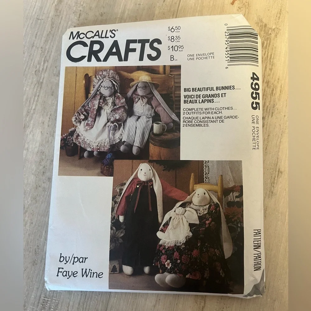 Butterick Pattern 130 Wendy Everett - 185-‎ McCalls 4955 Faye Wine Bunnies UNCUT